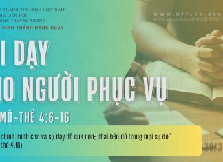 Lời Dạy Cho Người Phục Vụ – 30/3/2026